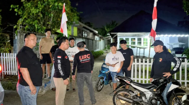 URC Polres Kotamobagu Patroli Malam Cegah Gangguan Kamtibmas