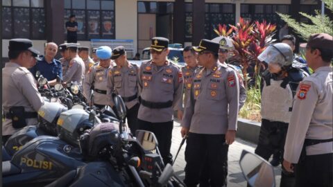 Kapolres Kotamobagu Cek Armada Kendaraan Dinas Pastikan Layak Operasional