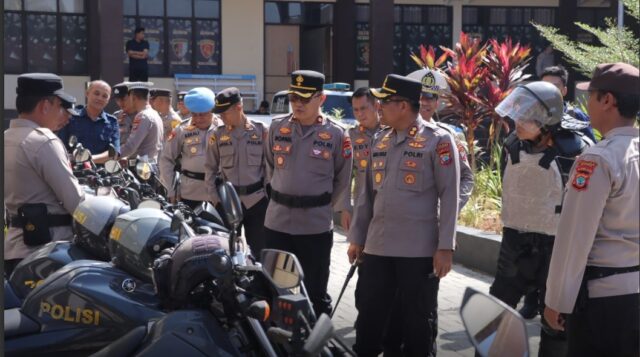 Kapolres Kotamobagu Cek Armada Kendaraan Dinas Pastikan Layak Operasional