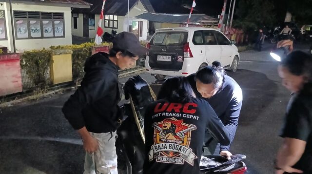 KRYD Dini Hari, Tim URC Polres Bolmong Sasar Sajam dan Kenalpot Brong