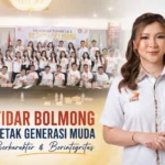 Ketua PC TIDAR Kabupaten Bolmong Dhea Eucharisty Lumenta, S.E., bersama peserta Pelatihan Tunas 1 dan 2 TIDAR Bolmong di Hotel Sutan Raja, Sabtu, 8 Agustus 2026. Kegiatan ini menjadi bagian dari penguatan kaderisasi untuk membentuk generasi muda yang berkarakter, berintegritas, dan siap berkontribusi bagi kemajuan Bolaang Mongondow.
