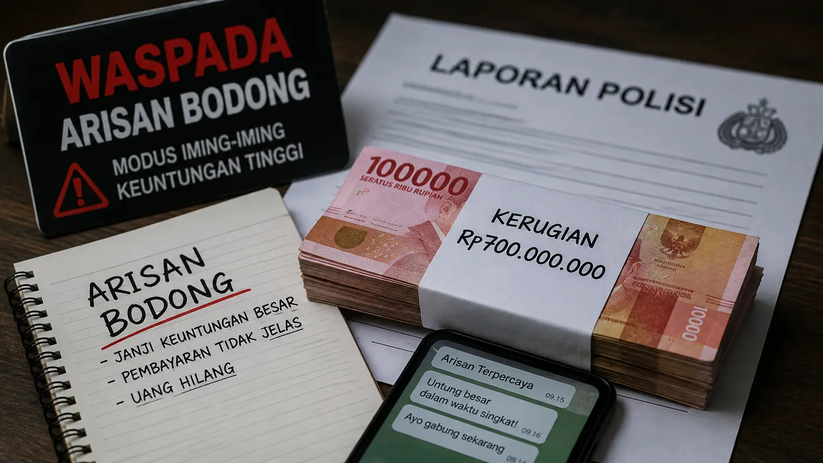 Ilustrasi Dugaan Arisan Bodong di Kotamobagu