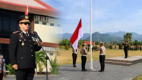 Kapolres Boltim Pimpin Upacara HUT Ke-81 RI, Teguhkan Semangat Pengabdian
