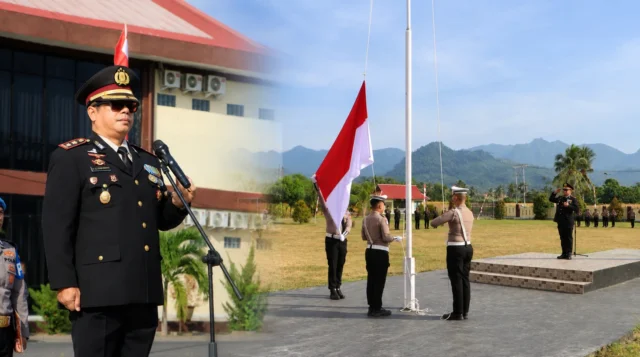 Kapolres Boltim Pimpin Upacara HUT Ke-81 RI, Teguhkan Semangat Pengabdian