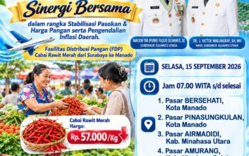 Pemprov Sulut Gelar Pasar Cabai Murah di 4 Lokasi 3 Infografis sosialisasi sinergi Pemprov Sulawesi Utara dan Bank Indonesia dalam program Fasilitas Distribusi Pangan (FDP) cabai rawit merah dari Surabaya ke Manado di empat pasar tradisional.