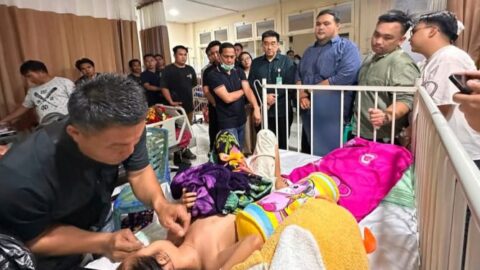 Wali Kota Weny Gaib Bersama Ketua TIDAR Sulut Jenguk Korban Tragedi Drag Race di RSUP Kandou
