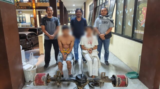 Curi Mesin Tromol, Dua Warga Boltim Ditangkap URC Polres Kotamobagu