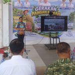 Sekdaprov Sulut, Tahlis Gallang memberikan sambutan saat membuka Gerakan Pangan Murah (GPM) Serentak di Lapangan Tikala, Manado, Kamis, 22 Oktober 2026. Kegiatan ini digelar Pemprov Sulut guna menjaga stabilitas harga dan pasokan pangan daerah. Foto: Pemprov Sulut