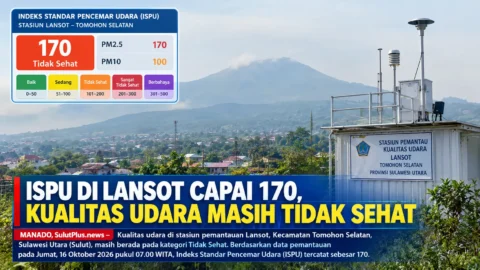 ISPU di Lansot Capai 170, Kualitas Udara Sulut Masih Tidak Sehat