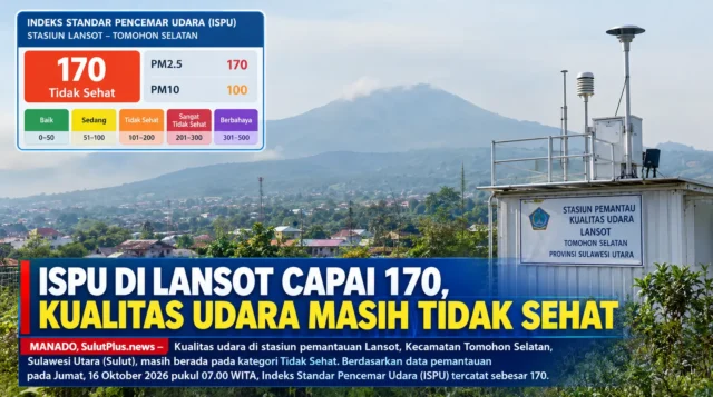 ISPU di Lansot Capai 170, Kualitas Udara Sulut Masih Tidak Sehat